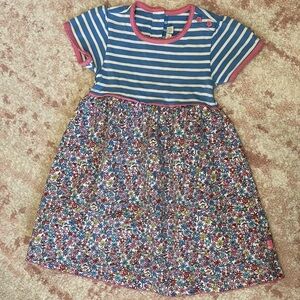 JoJo Maman Bebe 3/4 Stripe Floral Dress